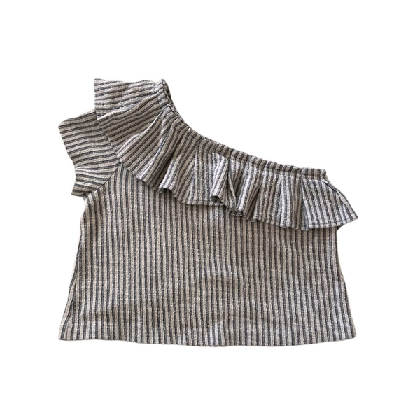 Club Monaco One Shoulder Cropped Dress Top Size M - Picture 3 of 7
